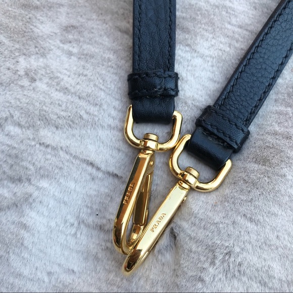 black leather crossbody strap